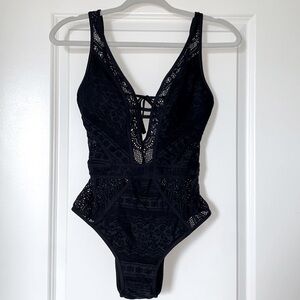 Black Lacey One piece swimsuit